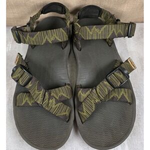 Rafters Stillwater Mountains Eco Green Camo Fabric Open Toe Sandals Men's Sz 10M